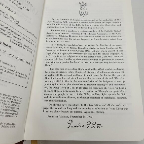 Saint Joseph Edition The New American Bible Catholic Book Publishing Co 1992 EUC - Picture 13 of 16